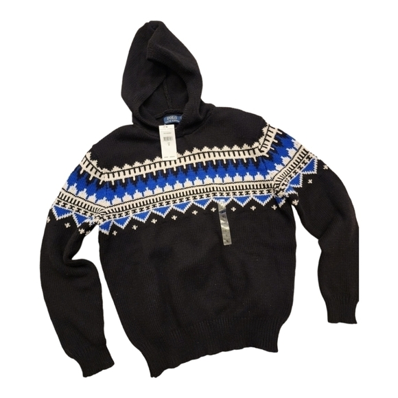 Men's Polo Ralph Lauren Norwegian Pullover Hoodie  - Picture 1 of 5